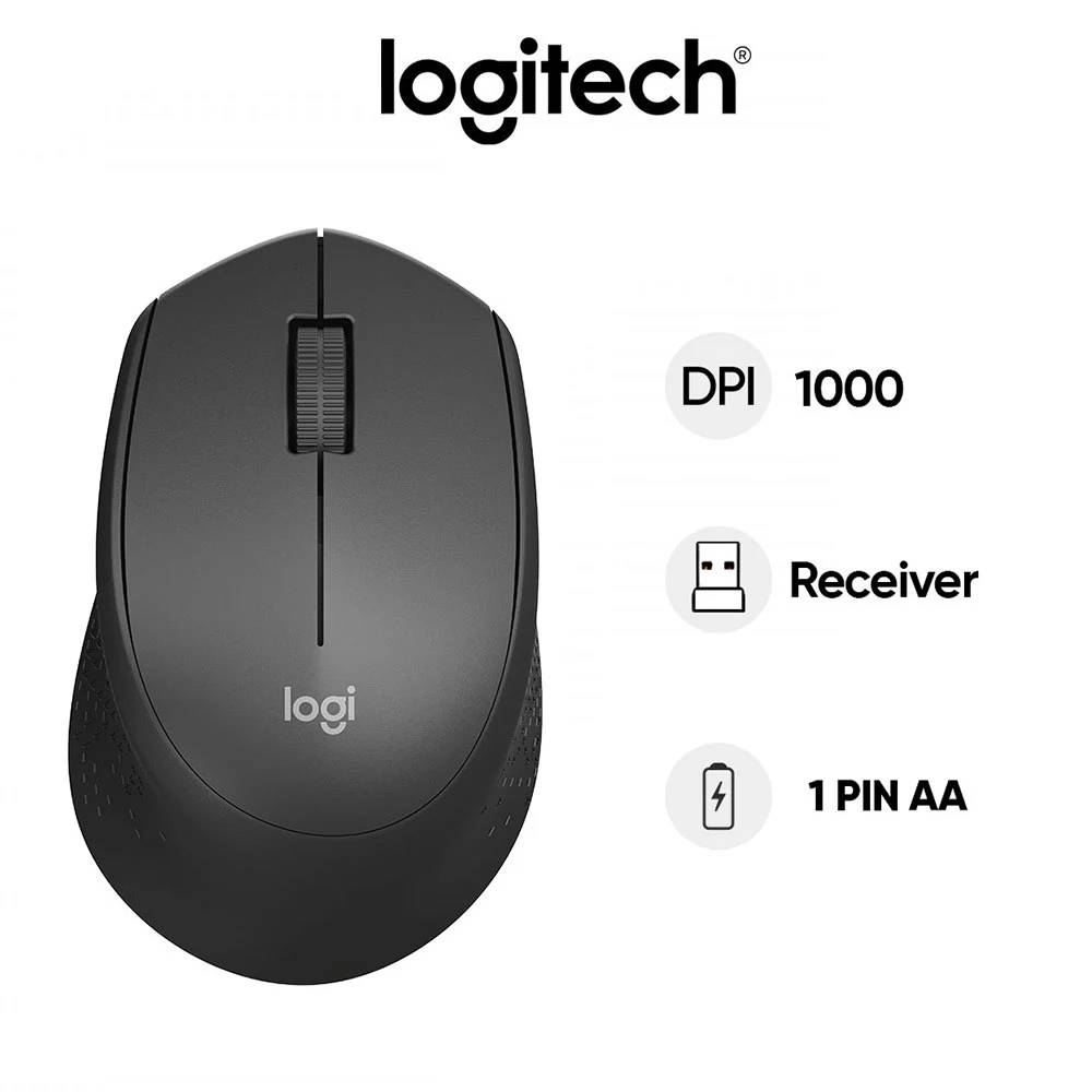 Chuột không dây Logitech M330 - Đen